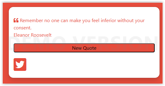 une boite de dialogue avec une citation de Eleanor Roosevelt